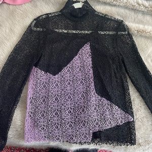 House of Holland turtleneck lace top. Size 6.